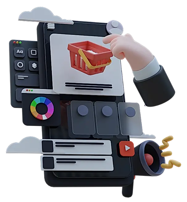 Landing Page Tasarımı 1 68 clay style store interface design landing page